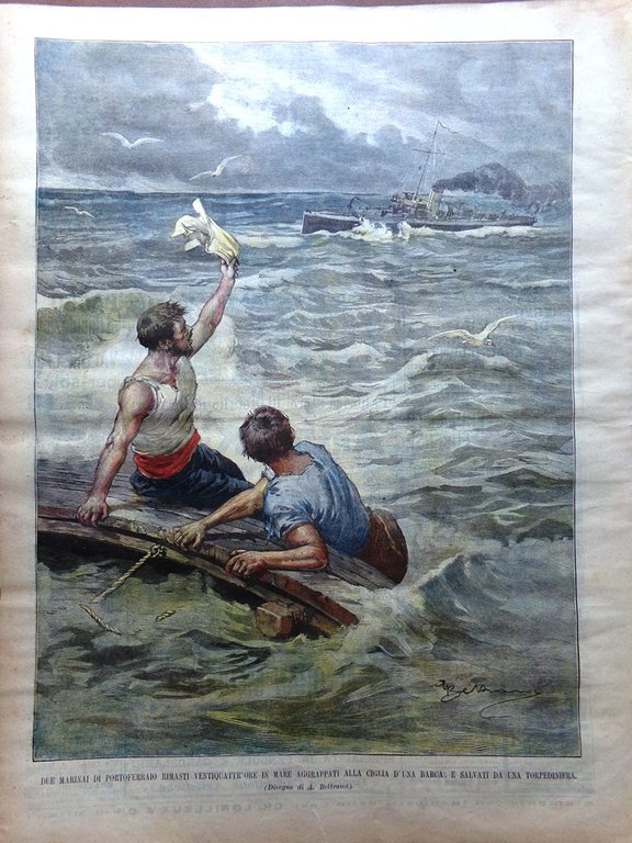 La Domenica del Corriere 22 Ottobre 1899 Alluvioni Salerno Schio …