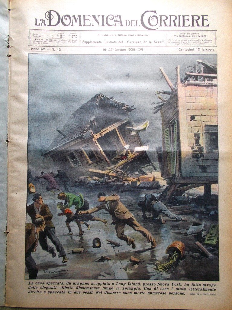 La Domenica del Corriere 22 Ottobre 1938 Missionario Meazza Saturno … | Immagine principale