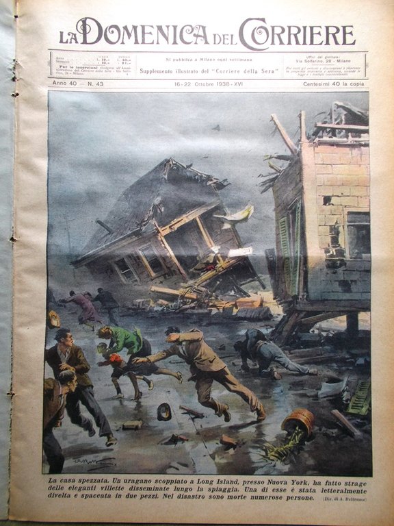 La Domenica del Corriere 22 Ottobre 1938 Missionario Meazza Saturno … | Immagine Gallery 1