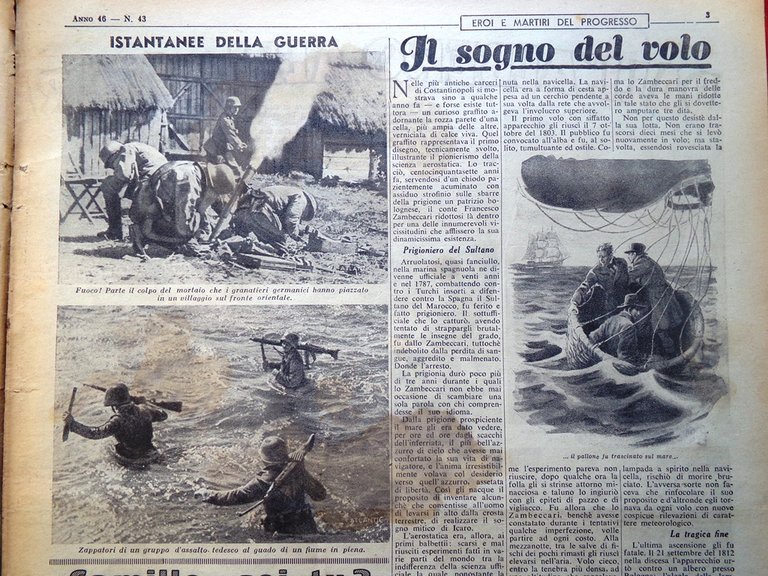 La Domenica del Corriere 22 Ottobre 1944 WW2 Guerra Pacifico …