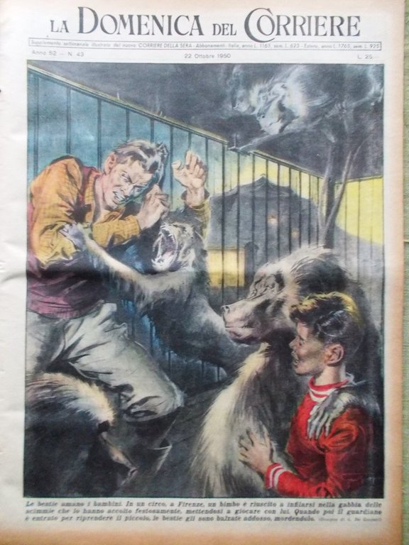 La Domenica del Corriere 22 Ottobre 1950 Squartatore Uva Milano … | Immagine Gallery 1