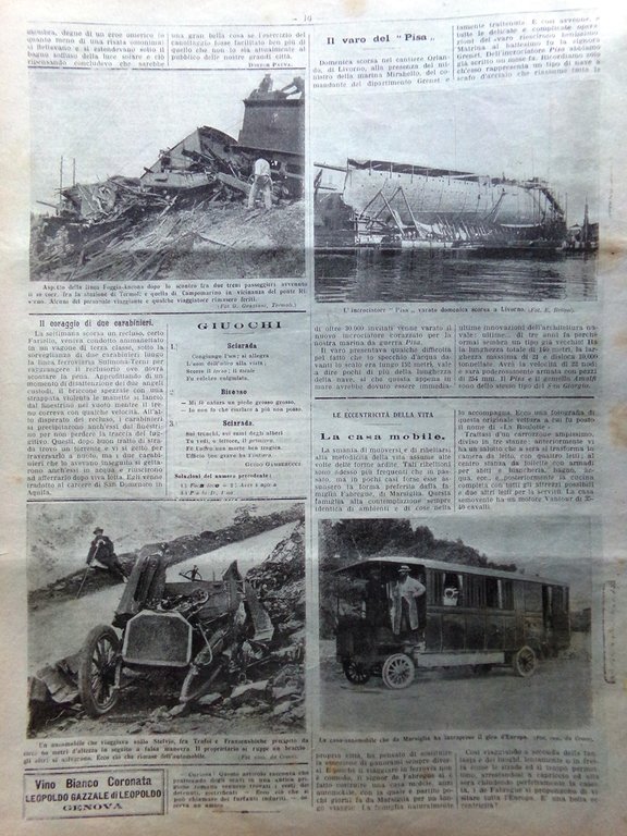 La Domenica del Corriere 22 Settembre 1907 Castello di Issogne …