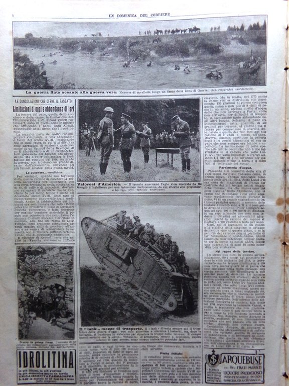 La Domenica del Corriere 22 Settembre 1918 WW1 Martino Veduti …