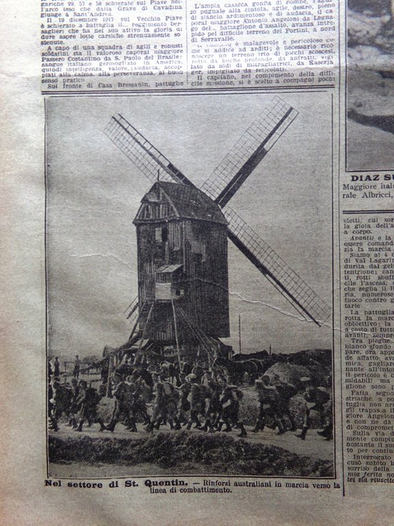 La Domenica del Corriere 22 Settembre 1918 WW1 Martino Veduti …