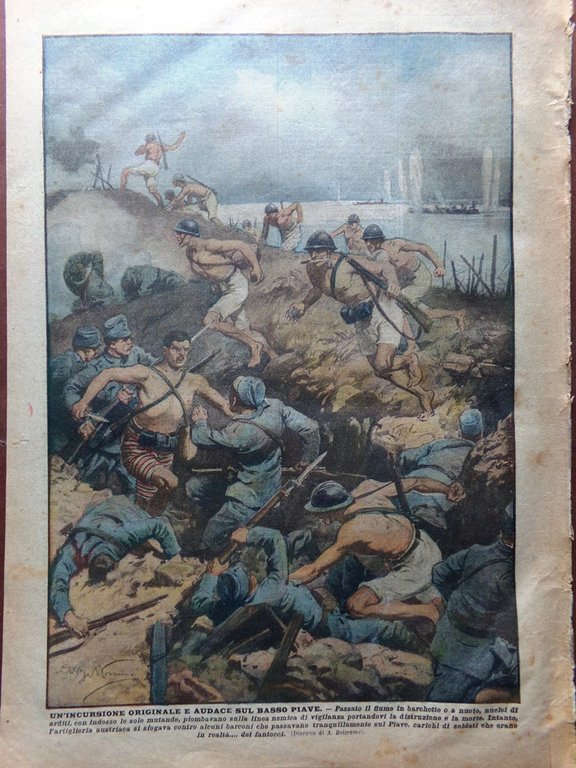 La Domenica del Corriere 22 Settembre 1918 WW1 Martino Veduti …