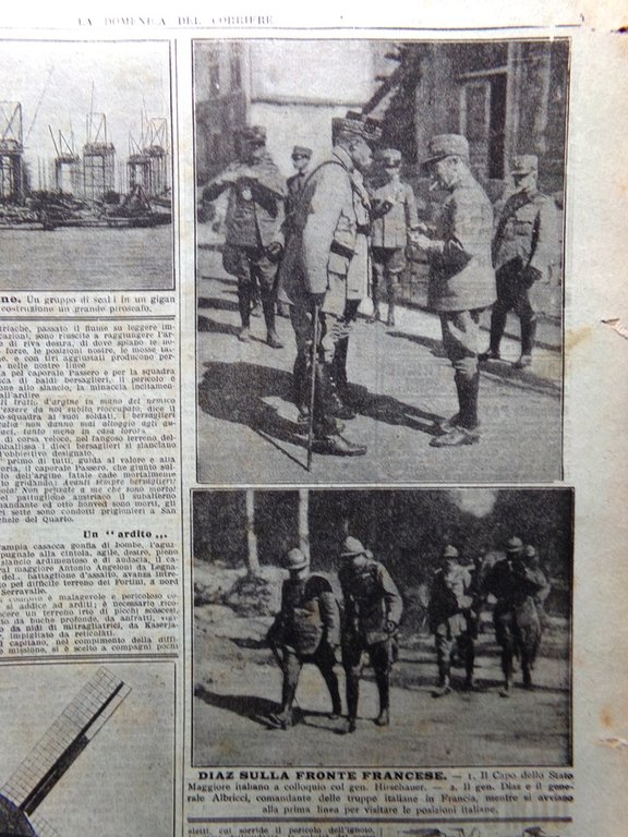 La Domenica del Corriere 22 Settembre 1918 WW1 Martino Veduti …