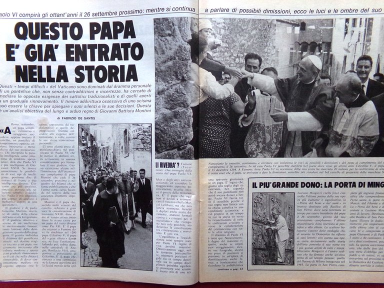 La Domenica del Corriere 22 Settembre 1977 Papa Ferrari Minguzzi … | Immagine Gallery 3