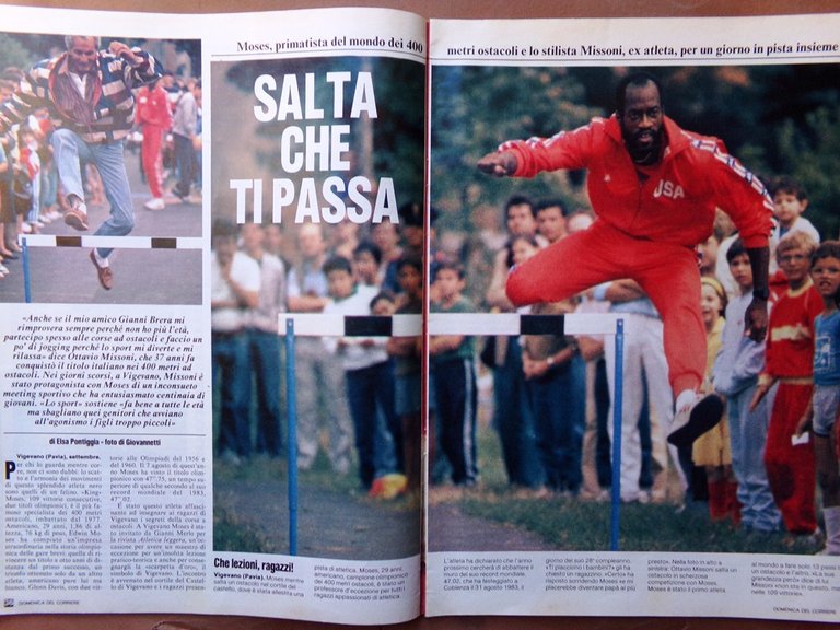 La Domenica del Corriere 22 Settembre 1984 Cuore Moses Nannini …