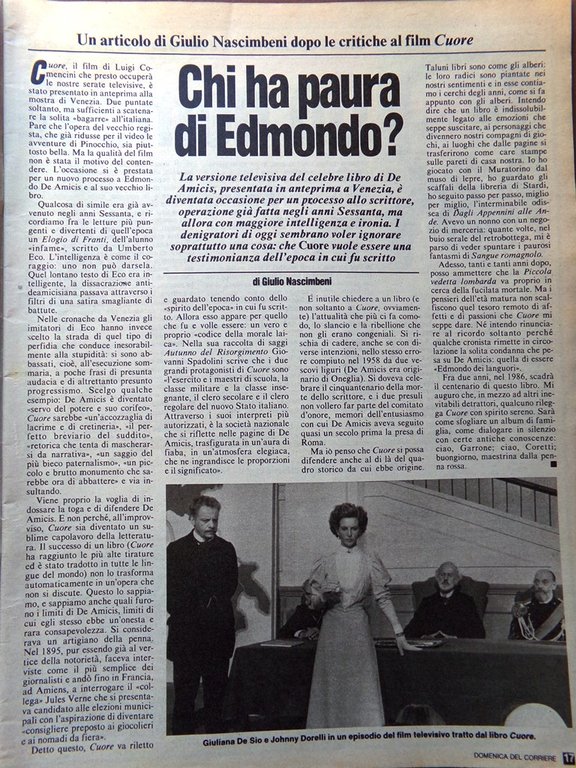 La Domenica del Corriere 22 Settembre 1984 Cuore Moses Nannini …
