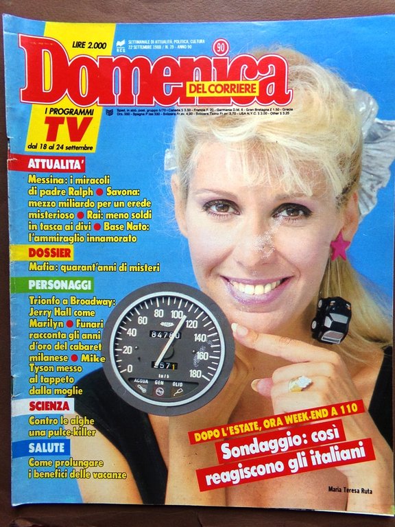 La Domenica del Corriere 22 Settembre 1988 Mafia Hall Marilyn … | Immagine Gallery 1