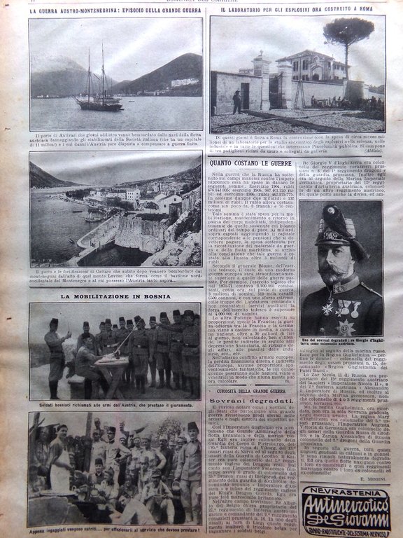 La Domenica del Corriere 23 Agosto 1914 WW1 Battaglia Haelen …