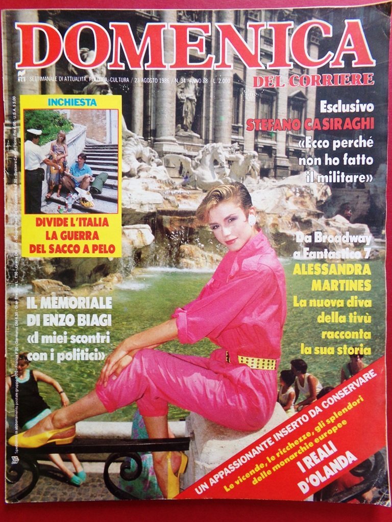 La Domenica del Corriere 23 Agosto 1986 Casiraghi Martines De …