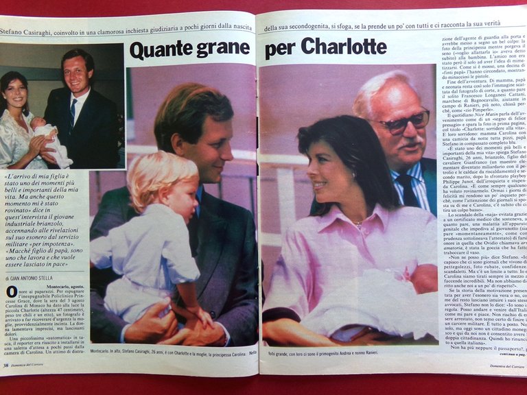 La Domenica del Corriere 23 Agosto 1986 Casiraghi Martines De …