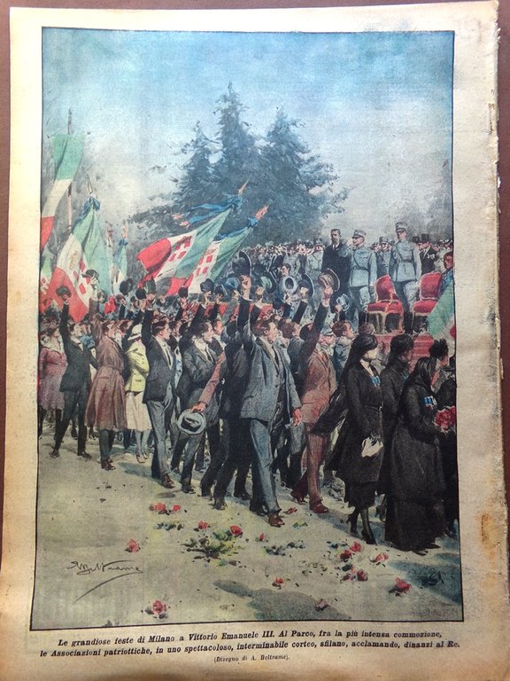 La Domenica del Corriere 23 Aprile 1922 Vittorio Emanuele Milano …
