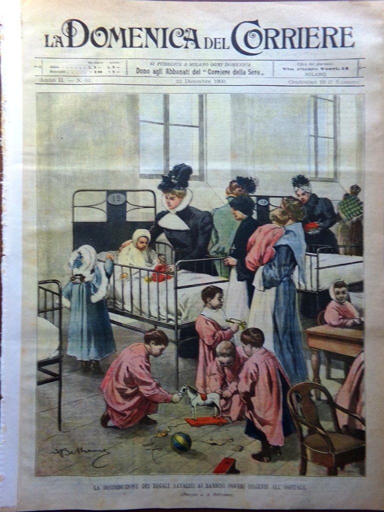La Domenica del Corriere 23 Dicembre 1900 Isola Malta Medicina …
