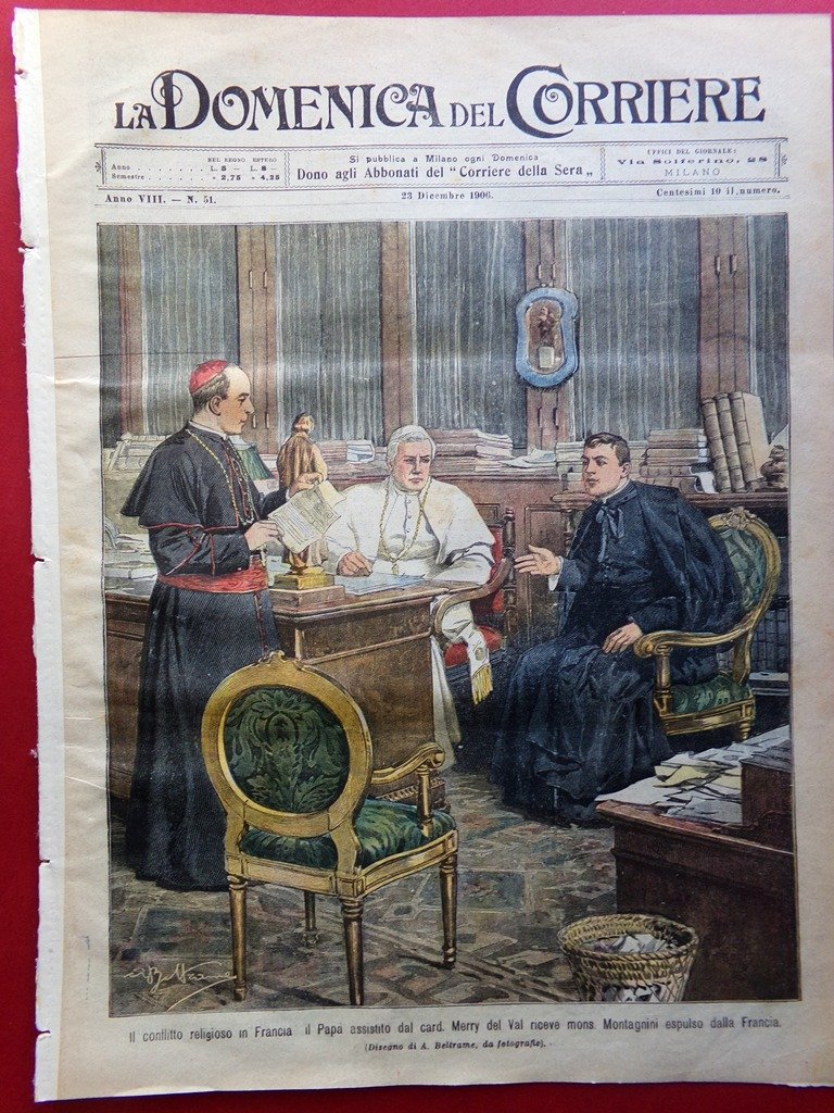 La Domenica del Corriere 23 Dicembre 1906 Marconi Roosevelt Persia … | Immagine principale