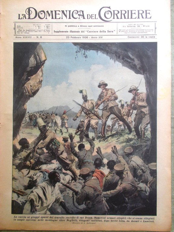 La Domenica del Corriere 23 Febbraio 1936 Africa Orientale Negus … | Immagine Gallery 1