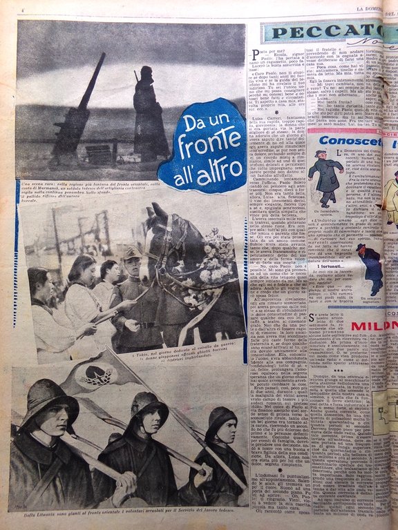 La Domenica del Corriere 23 Gennaio 1944 WW2 Sardegna Abbazia …