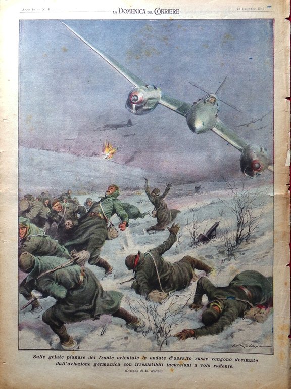 La Domenica del Corriere 23 Gennaio 1944 WW2 Sardegna Abbazia … | Immagine Gallery 6