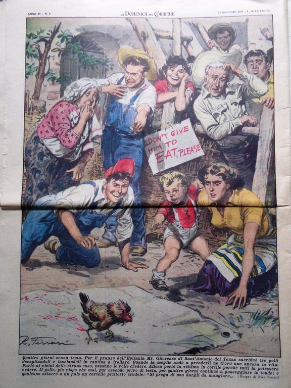 La Domenica del Corriere 23 Gennaio 1955 Strage Ancona Evento …