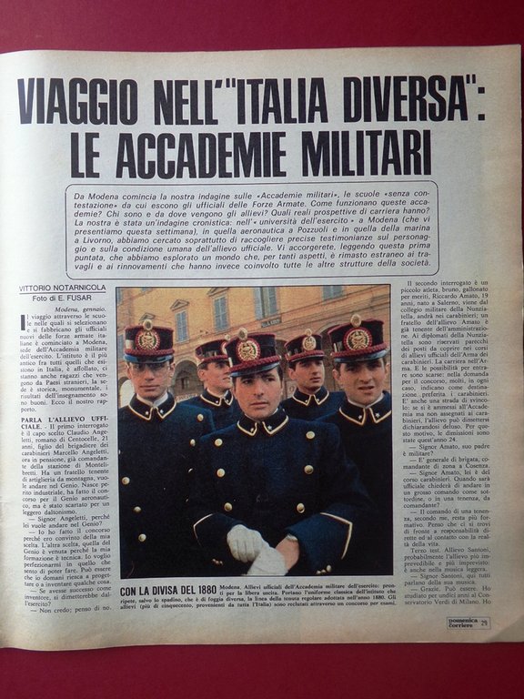 La Domenica del Corriere 23 Gennaio 1975 Montecalvo Irpino Clima …