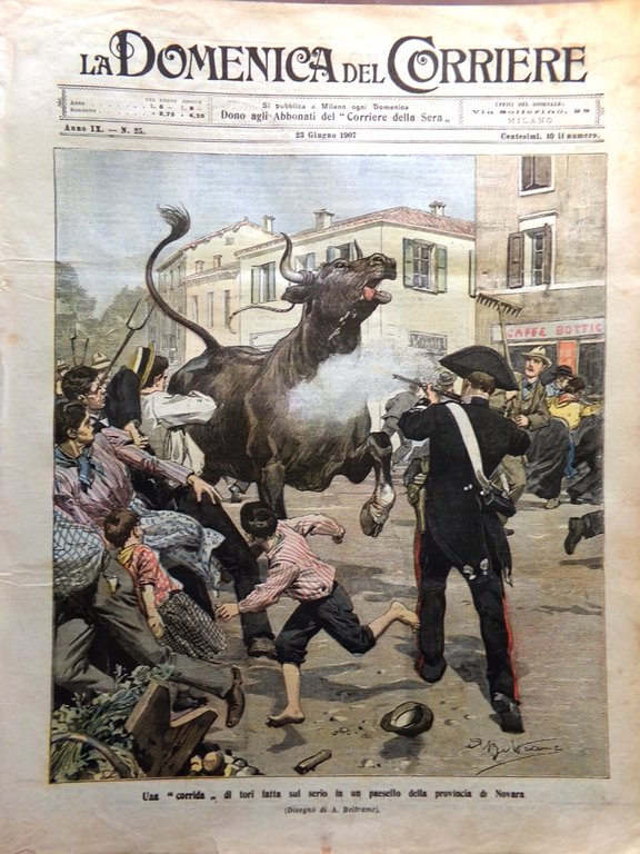 La Domenica del Corriere 23 Giugno 1907 Minatore Montpellier Fotografia … | Immagine Gallery 1