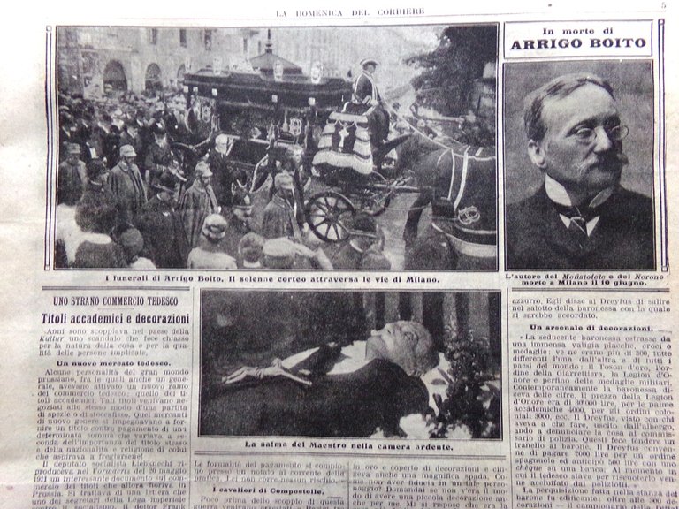 La Domenica del Corriere 23 Giugno 1918 WW1 Morte Arrigo …