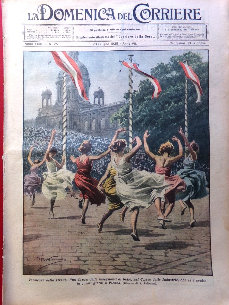 La Domenica del Corriere 23 Giugno 1929 Bresadola Lateranensi Vesuvio … | Immagine principale