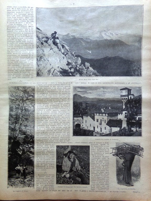 La Domenica del Corriere 23 Luglio 1899 Toselli Madonna Nevi …