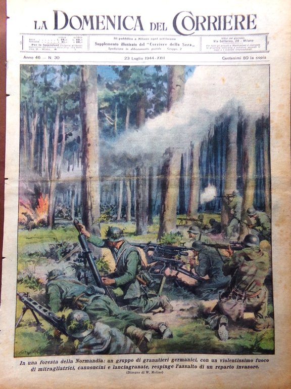 La Domenica del Corriere 23 Luglio 1944 WW2 Foreste Finlandia … | Immagine Gallery 1