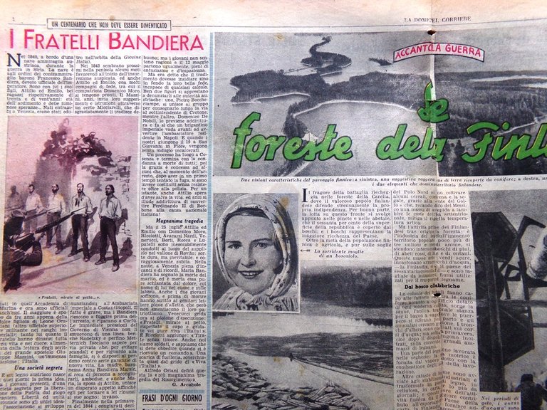 La Domenica del Corriere 23 Luglio 1944 WW2 Foreste Finlandia …