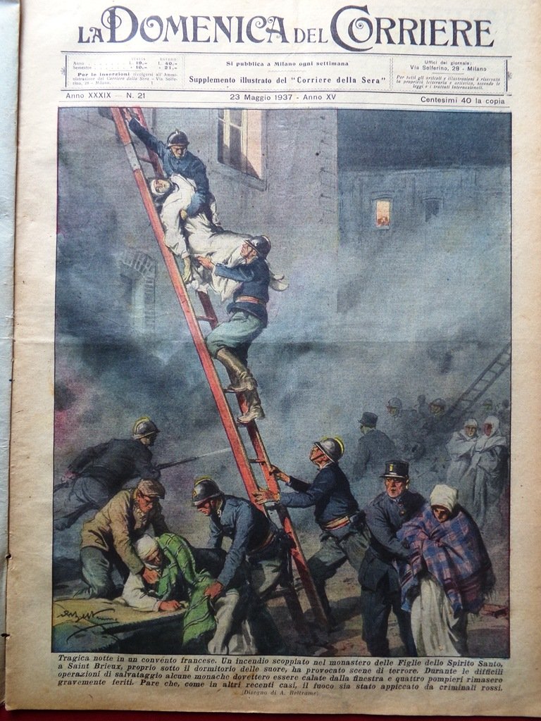 La Domenica del Corriere 23 Maggio 1937 Hindenburg Pezzi Bata … | Immagine principale