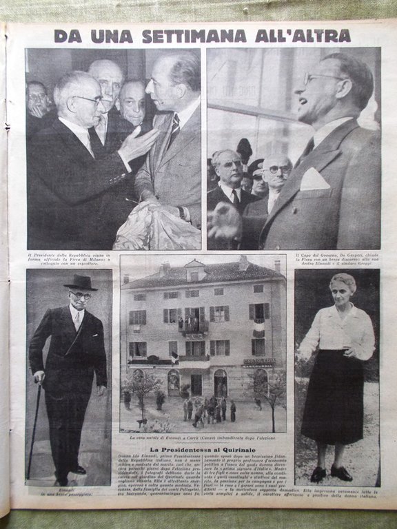 La Domenica del Corriere 23 Maggio 1948 Churchill Flores Anticristo …
