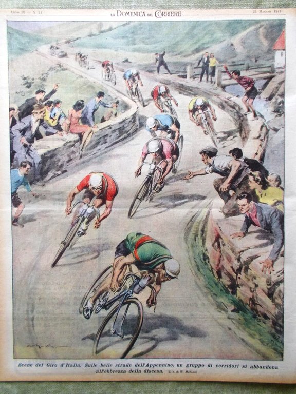 La Domenica del Corriere 23 Maggio 1948 Churchill Flores Anticristo …