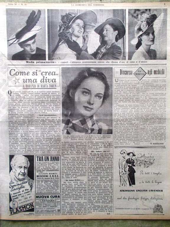 La Domenica del Corriere 23 Maggio 1948 Churchill Flores Anticristo …