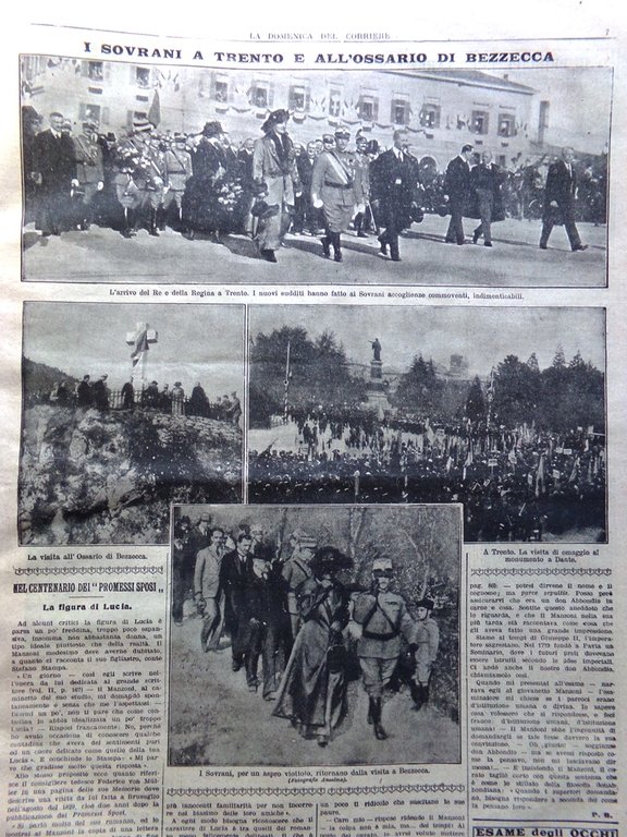La Domenica del Corriere 23 Ottobre 1921 Re Brennero Rodi …