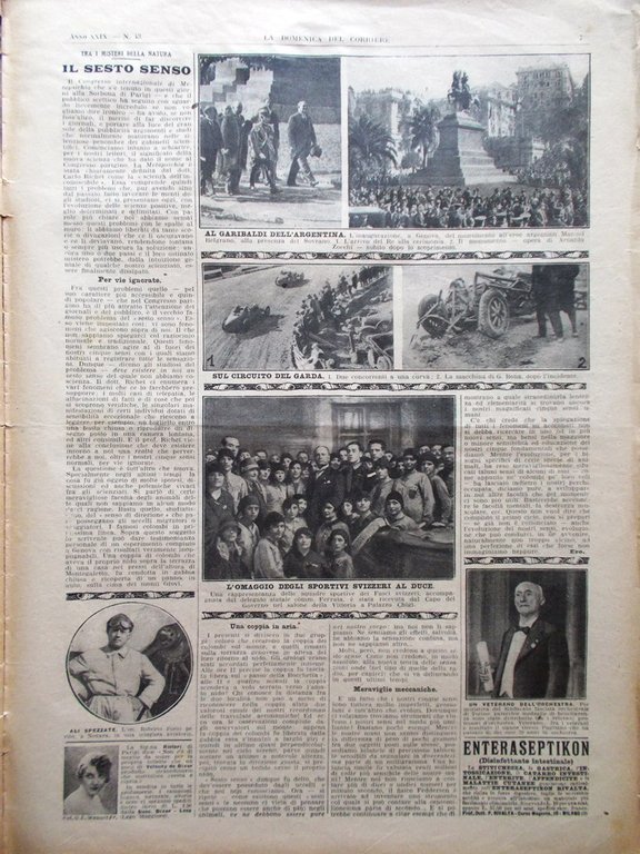 La Domenica del Corriere 23 Ottobre 1927 Autostrada Milano Bergamo …