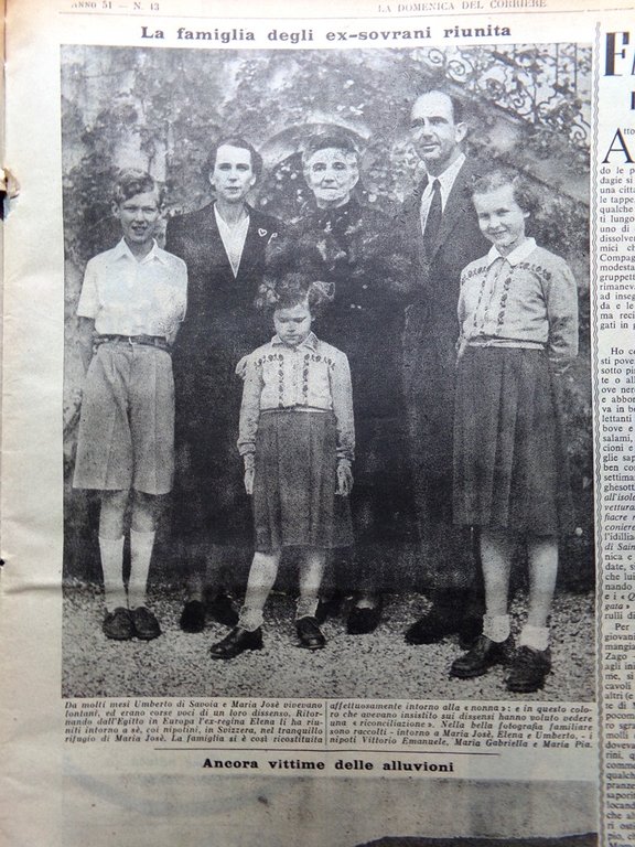 La Domenica del Corriere 23 Ottobre 1949 Tifo Antibiotici Savoia …