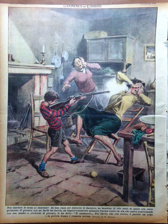 La Domenica del Corriere 23 Ottobre 1949 Tifo Antibiotici Savoia …