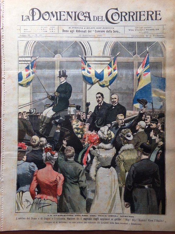 La Domenica del Corriere 23 Settembre 1900 Mammoth Ariola Duca …