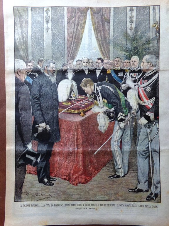 La Domenica del Corriere 23 Settembre 1900 Mammoth Ariola Duca …