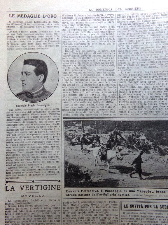 La Domenica del Corriere 23 Settembre 1917 WW1 San Gabriele …