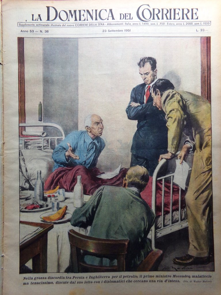 La Domenica del Corriere 23 Settembre 1951 Lorre Shaw Campionato …