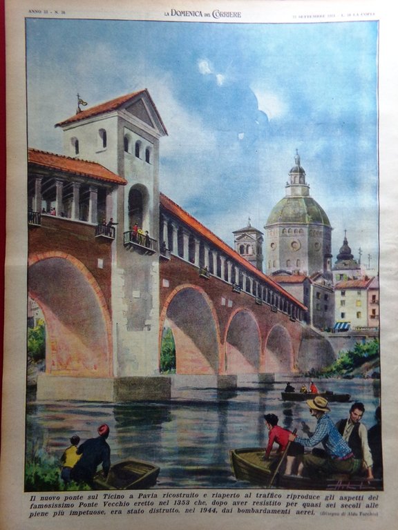 La Domenica del Corriere 23 Settembre 1951 Lorre Shaw Campionato …