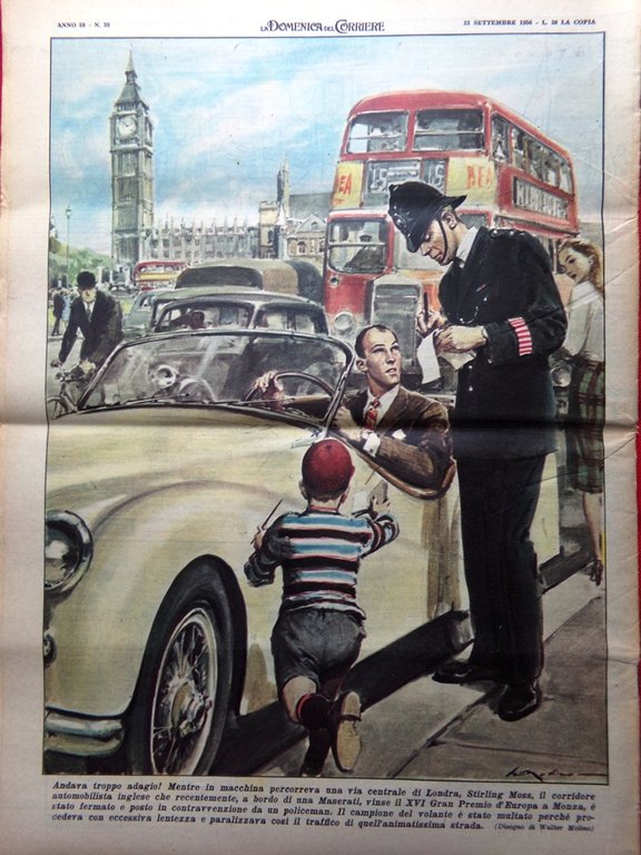 La Domenica del Corriere 23 Settembre 1956 Moss Maria Schell …