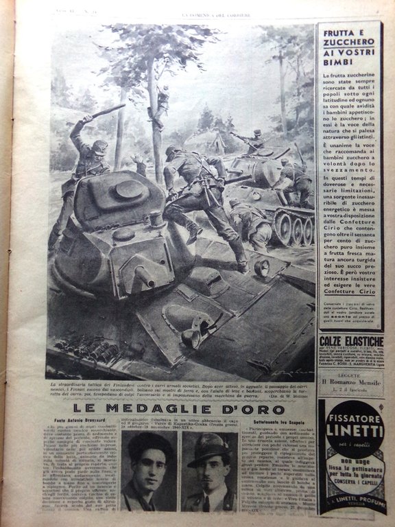 La Domenica del Corriere 24 Agosto 1941 WW2 Russia Alleati …
