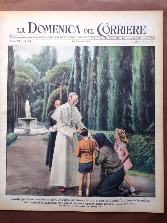La Domenica del Corriere 24 Agosto 1947 Vecchi Strumenti Papa … | Immagine Gallery 2