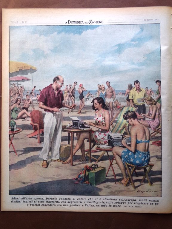 La Domenica del Corriere 24 Agosto 1947 Vecchi Strumenti Papa … | Immagine Gallery 5