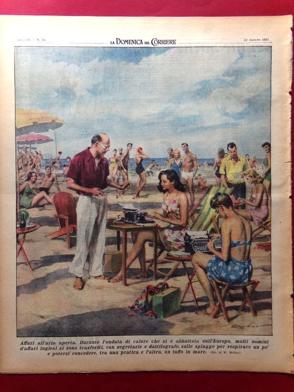 La Domenica del Corriere 24 Agosto 1947 Vecchi Strumenti Papa … | Immagine Gallery 6