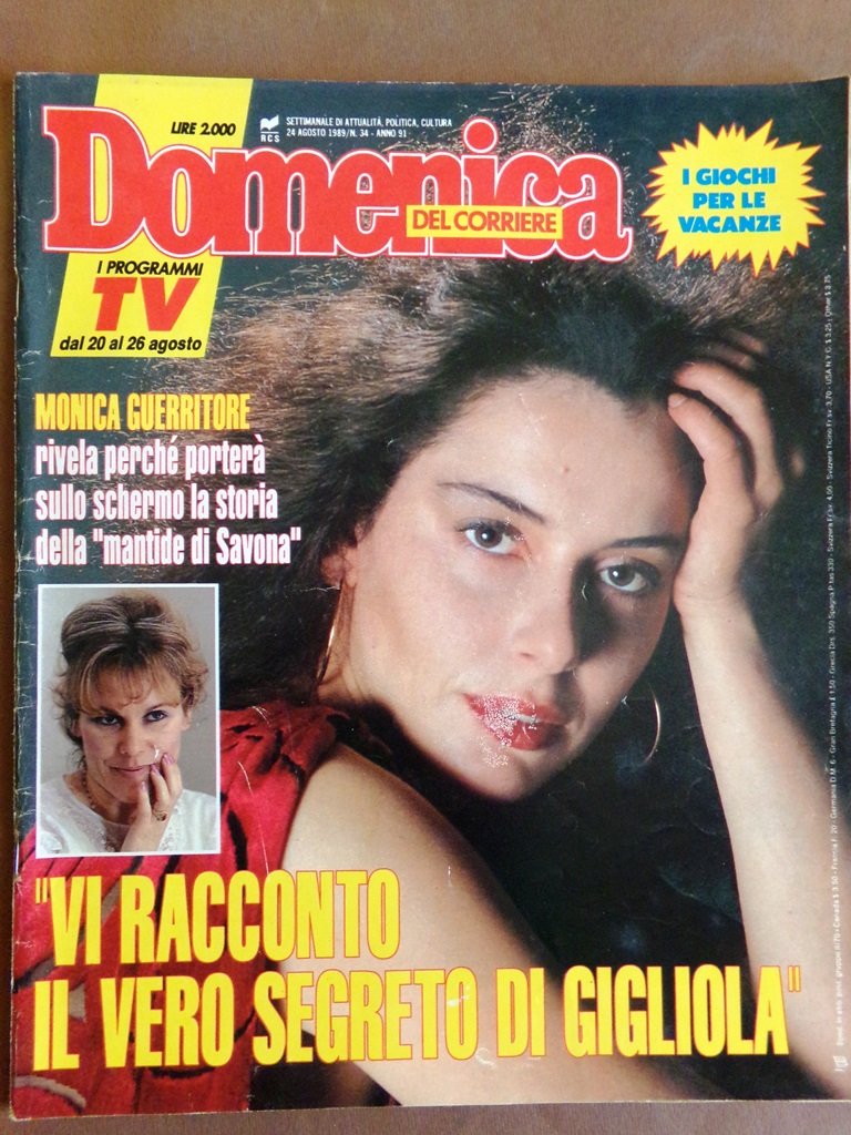 La Domenica del Corriere 24 Agosto 1989 Gullit Ranieri Brando …